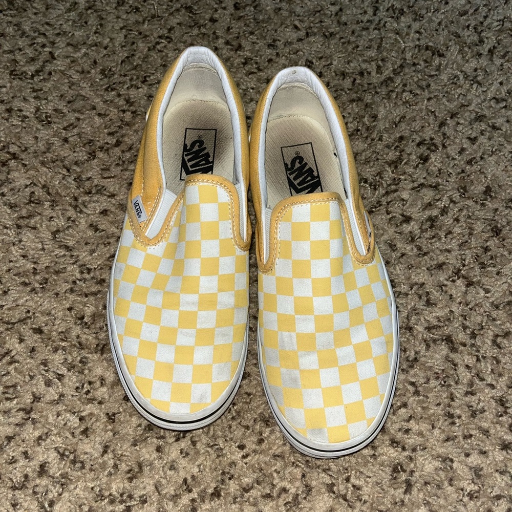 yellow checkered vans
